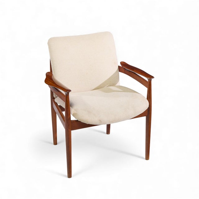 Finn Juhl Model 192 Mid Century Danish Teak Occasional Chair For Sale - Image 9 of 10