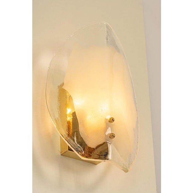 Kalmar Brass & Murano Glass Wall Lights from Kalmar, Austria, 1970s, Set of 2 For Sale - Image 4 of 15
