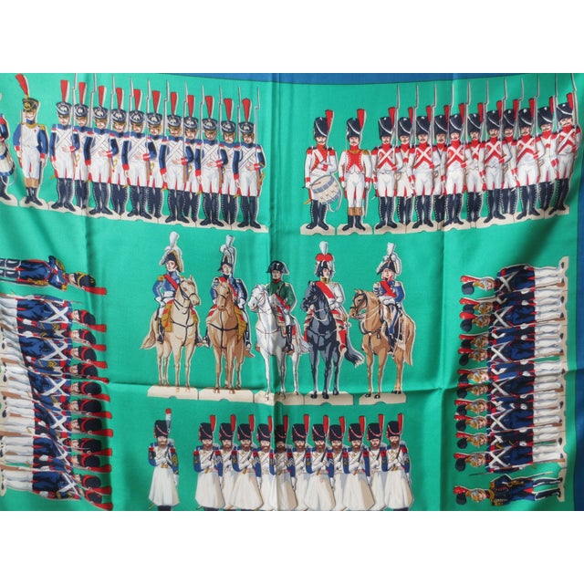 HERMÈS silk scarf 'LA GRANDE ARMÉE', 1976 design by Hermès Measurements are 35 by 35".