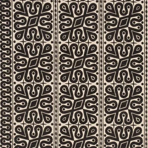 Schumacher x Celerie Kemble Borneo Silk Fabric in Black