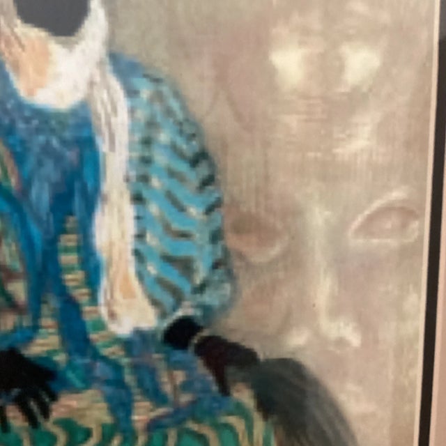 Afrocentric Art "The Royal" by Kathleen Atkins Wilson Lithograph Circa 1990s, Framed For Sale - Image 4 of 12