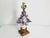 Lovely 1950s Italian Capodimonte porcelain bouquet lamp of handmade and applied soft blue, purple, and pink flower...