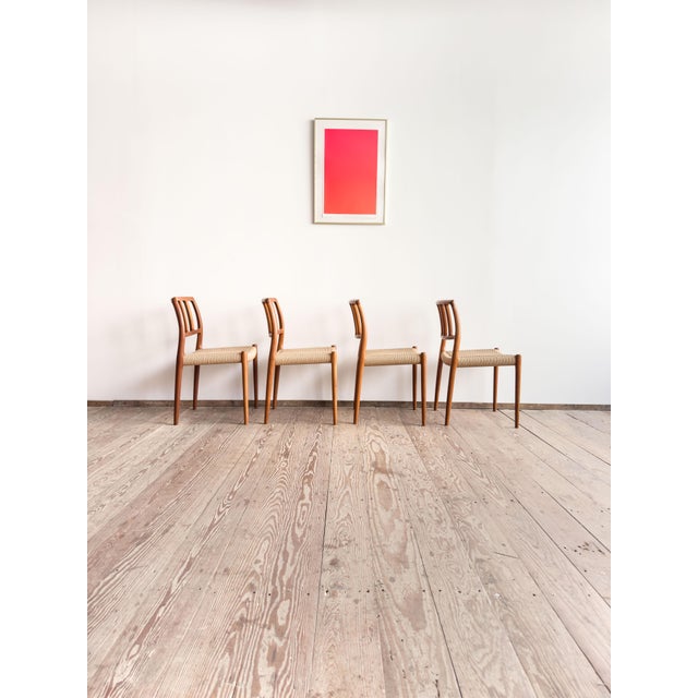 Mid-Century Modern Mid-Century Modern Dining Chairs in Teak by Niels O. Møller for JL Mollers Møbelfabrik, 1950, Set of 4 For Sale - Image 3 of 18