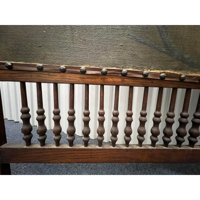 Early 20th Century Antique American School Trompe L’oeil 6 Painted Panels  Mission Style Floor Screen