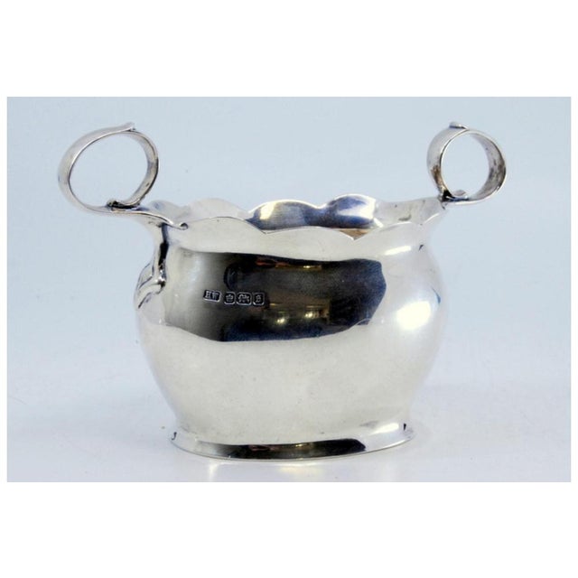 Plain Silver Compote Dish with Wavy Edge For Sale - Image 6 of 7