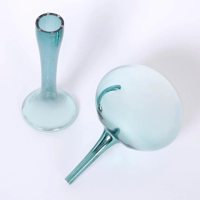 Blue Mercury Glass Gazing Ball For Sale In West Palm - Image 6 of 7