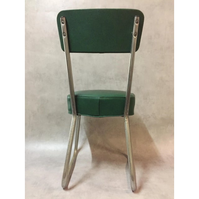Green Mid-Century Skai Desk Chairs, Set of 6 For Sale - Image 8 of 11