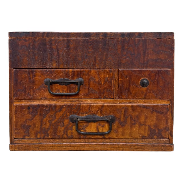 Japanese Shōwa Hari Bako Sewing Box, 1950s For Sale