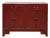 Distressed Brick Red Drawers Doors Sideboard Credenza Console Table For Sale