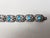 Vintage Signed Napier Book Piece Silvertone & Faux-Aquamarine Link Bracelet For Sale - Image 9 of 9