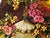 Vintage Persian Tabriz Pictorial Rug, Hand-Knotted Wool & Silk, Fruit & Flowers, Red & Yellow, 2x3 For Sale - Image 10 of 11