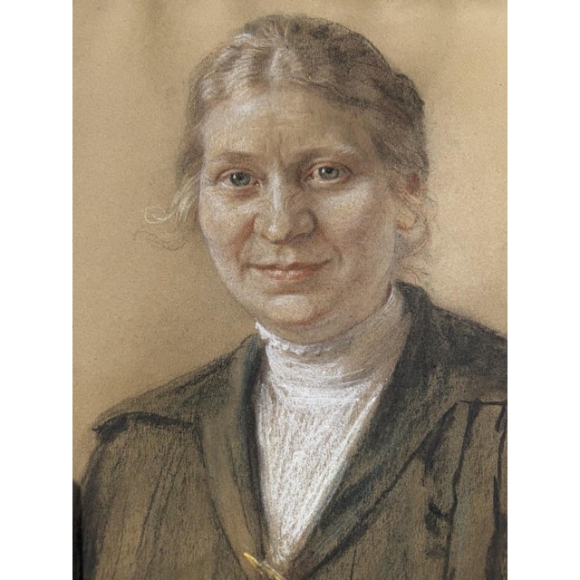 Heinrich Pforr, Mrs. Bausebach, Pastel For Sale - Image 10 of 13