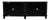 Art Deco Sideboard, 5 Drawers in the Center, Black High-Gloss Lacquer with Metal Emblems, 1930s For Sale