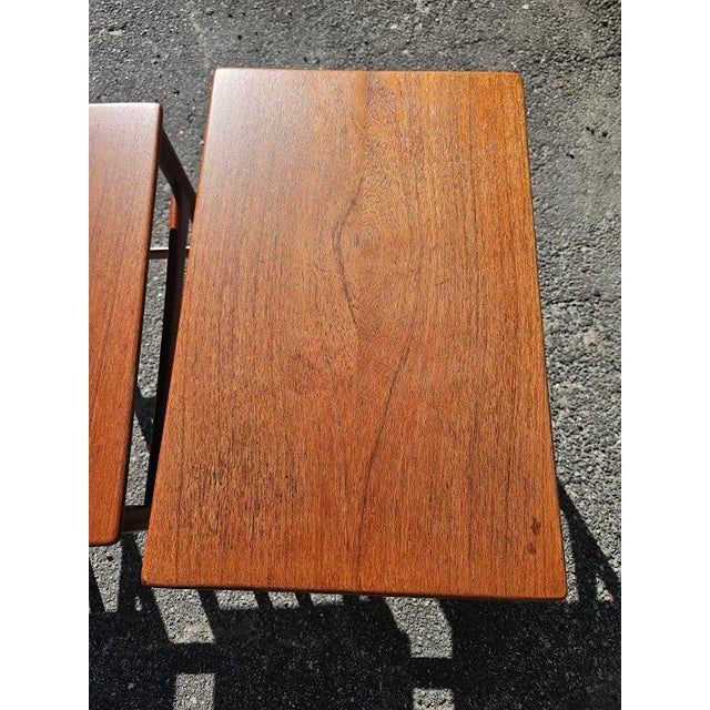 1950s Hans Wegner Teak Nesting Tables for Andreas Tuck For Sale - Image 9 of 12