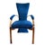 Mid-Century Modern 1980s Carson’s of High Point Blue Velvet & Brass Dining Chairs, Set of Four For Sale - Image 3 of 16