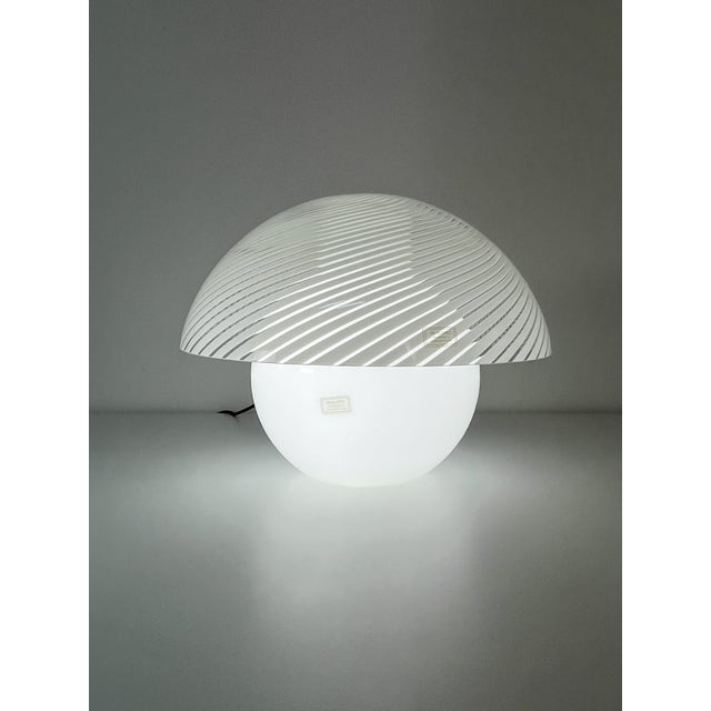 Large Murano Glass Table Lamp in the style of Venini, 1970s For Sale - Image 7 of 13