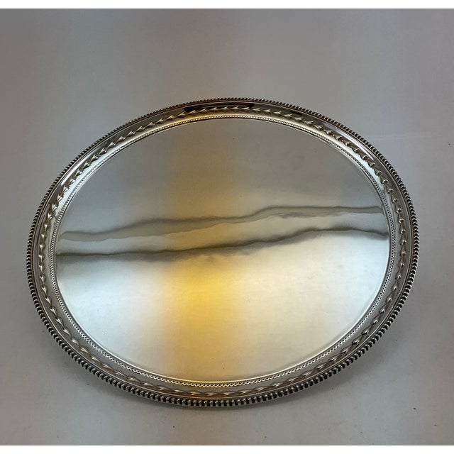 Silver Wonderful Beaded Salver For Sale - Image 11 of 17