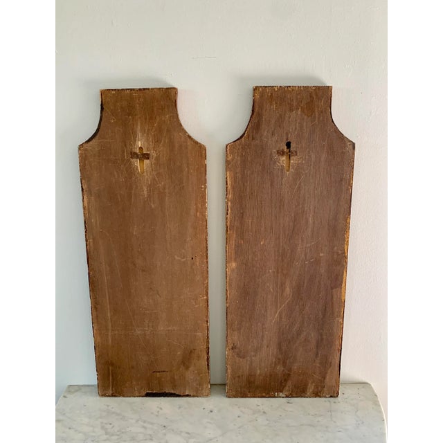 Antique Grand Tour Italian Capriccio Framed Oil on Board Paintings of a Landscape With Ruins, Pair For Sale - Image 12 of 13