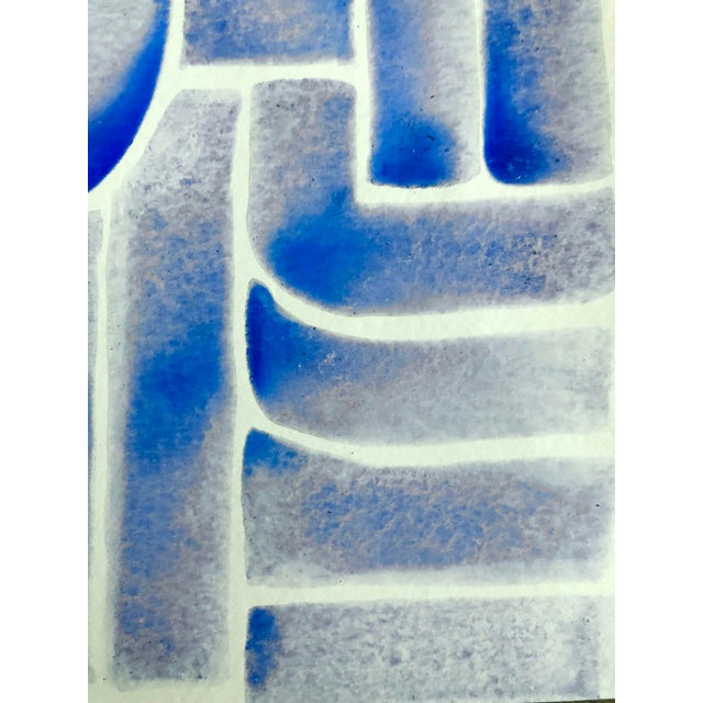 2020s Cassandra Auker Original Painting “Beautiful Blue” Artwork Gouache on Archival Paper For Sale - Image 5 of 5