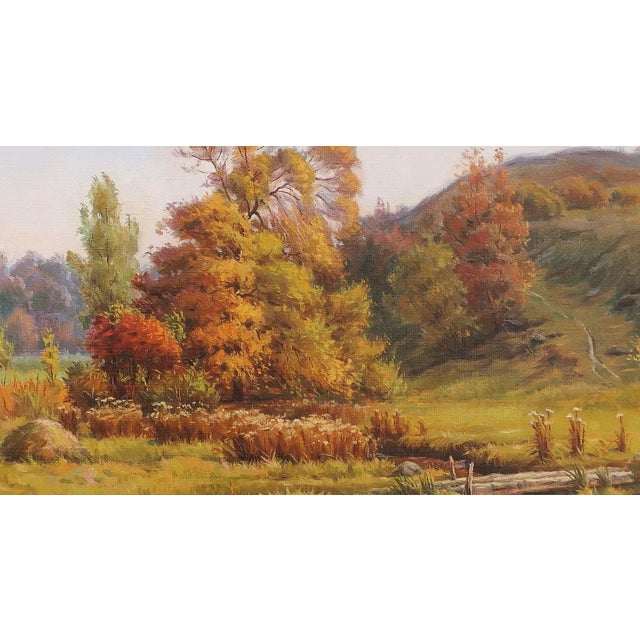 Original Autumn Landscape Oil Painting, Ukrainian Artist (1992) 53-97 For Sale - Image 4 of 6