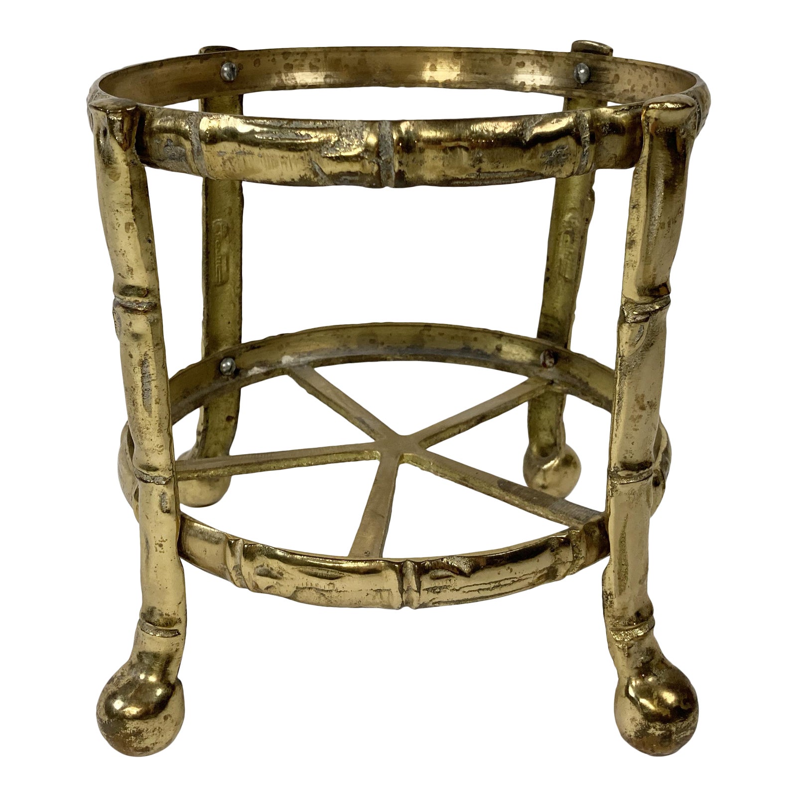Brass Faux Bamboo Plant Stand Chairish