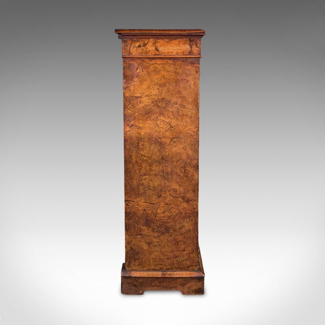 Antique Morning Room Book Cabinet, English Walnut Mirror Front Bookcase, Regency For Sale - Image 4 of 12