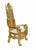 Set of Hand Carved Gilt Throne Armchairs with Lions Heads For Sale - Image 3 of 10