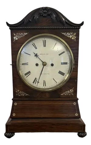 Antique Regency Rosewood Inlaid Bracket Clock, 1830