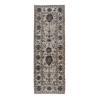 Oushak Designed Runner by Keivan Woven Arts in Wool With Sub-Geometric Design 3'2 X 9'8 For Sale