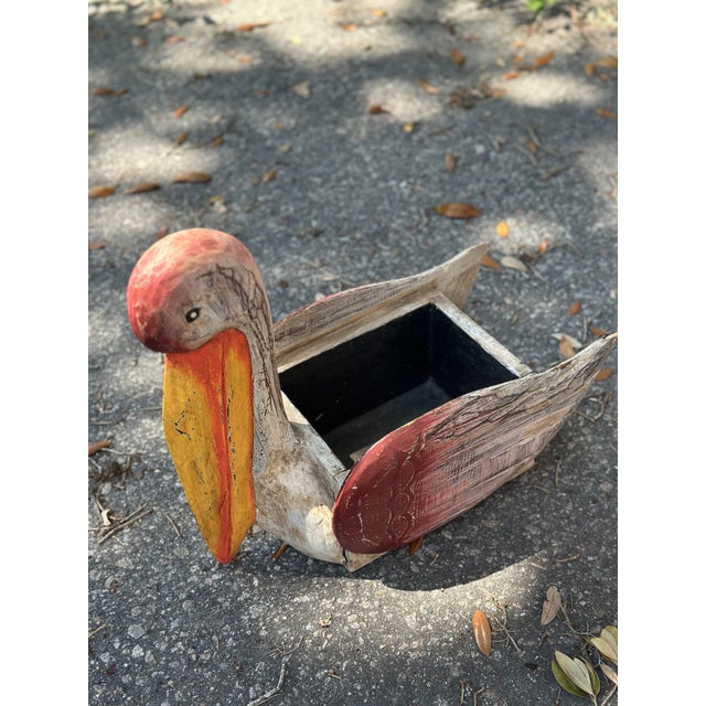 Vintage Wooden Pelican Magazine Rack For Sale - Image 9 of 12