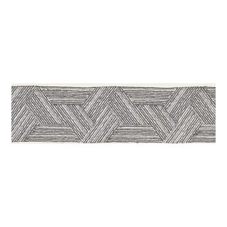 Sample - Schumacher Inara Tape in Black & Charcoal For Sale