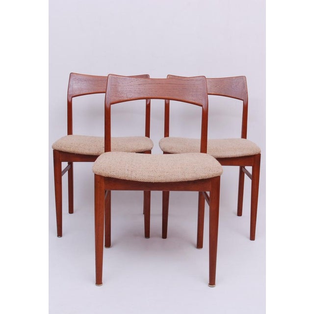 Beige Vintage Dining Chairs by Henning Kjaernulf for KS Møbler, 1960s, Set of 3 For Sale - Image 8 of 16