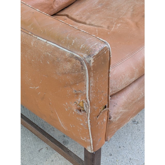 Wood Late 20th Century Attributed to Fredrik Kayser Lounge Chair in Leather and Rosewood For Sale - Image 7 of 10