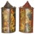 George I Henry VII Polychrome Painted Corner Wall Cabinets, 1700s, Set of 2 For Sale