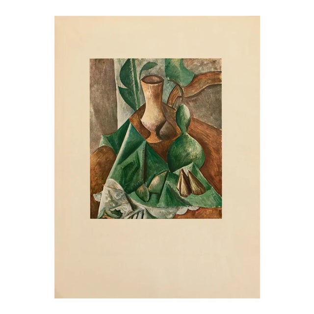 1960s After Pablo Picasso Cubist Still Life, Vintage Full-Color Print For Sale