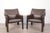 Brown Brown Leather Mario Bellini for Cassina Cab 414 Lounge Chairs Italy For Sale - Image 8 of 10