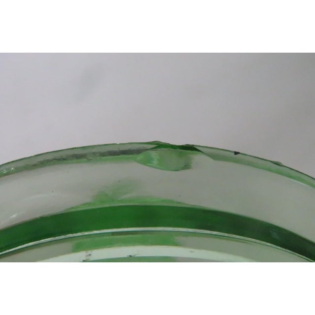 Green Paneled Depression Glass Candy Dish Footed Jar With Pointed Lid 4844b For Sale - Image 13 of 14