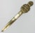 Substantial vintage brass letter opener featuring large detailed pineapple to handle. Lovely patina. Minor signs of use.