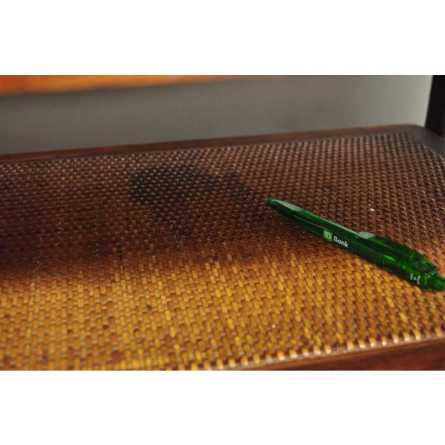 Vintage Mid Century Danish Modern Sculptural Walnut 1 Drawer Long Coffee Table For Sale - Image 10 of 15