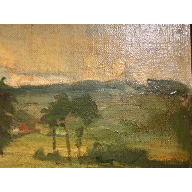 1930s Heinrich Pforr, Summer Evening in Uengsterode, Oil Painting on Canvas For Sale - Image 5 of 13