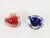 Sommerso Murano Glass Heart and Spade Ashtrays by Flavio Poli, Italy, 1960s, Set of 2 For Sale - Image 11 of 13
