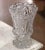 French Mid-Century French Cut Crystal Vase With Floral and Geometric Motifs For Sale - Image 3 of 7