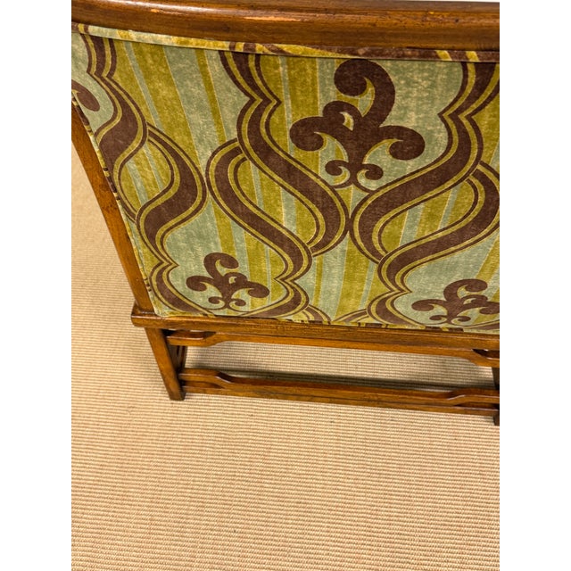 Brown Bernhardt Hibriten Loveseat, Lee Jofa Printed Velvet For Sale - Image 8 of 8