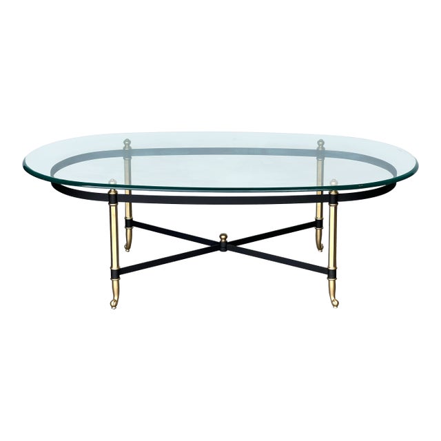 Late 20th Century Black and Gold Italian Coffee Table For Sale