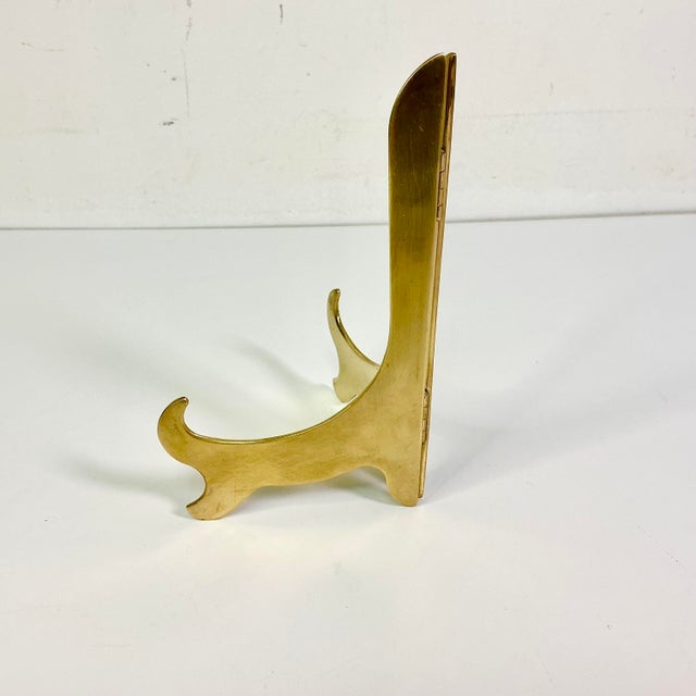 1970s Vintage Boho Chic Hollywood Regency Brass Picture Tabletop Easel For Sale - Image 6 of 10