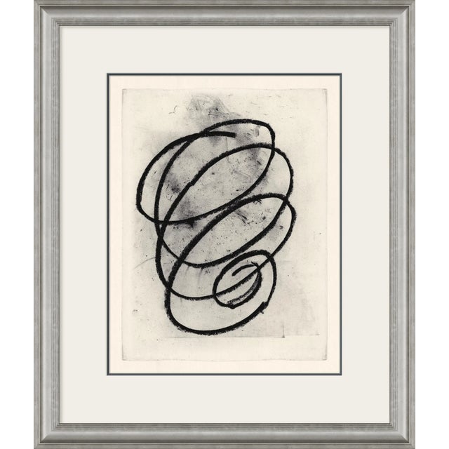 Abstract Black Swirl No. 6 Framed Art Print by David Phoenix For Sale - Image 3 of 3