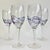A vibrant and collectible set of vintage wine glasses from Artland’s sought-after “Helios” collection. These elegant...