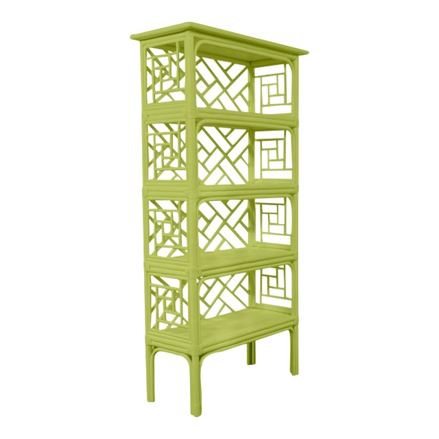 Chinoiserie David Francis Furniture for Chairish Chippendale Etagere, Parakeet For Sale - Image 3 of 4