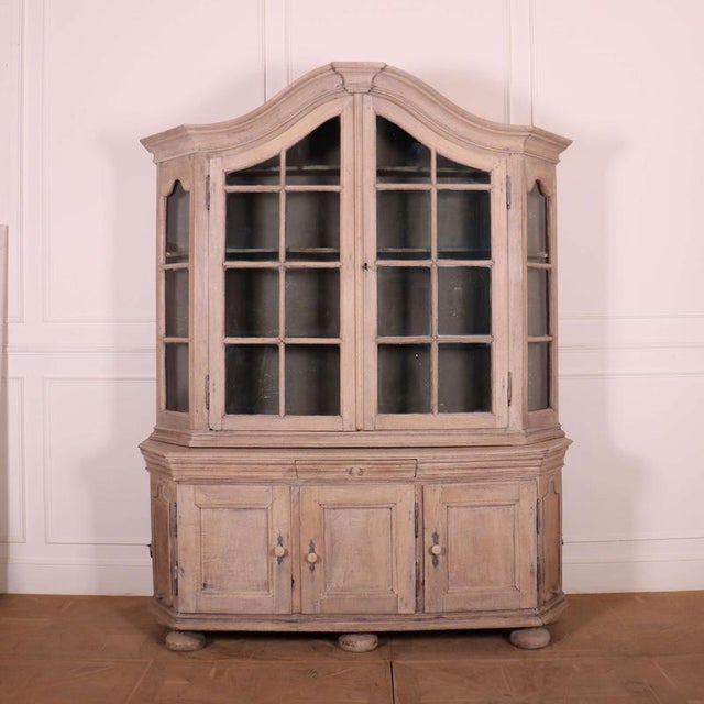18th Century Dutch Bleached Oak Display Cabinet For Sale - Image 9 of 9