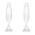 Flo 2-Piece Set Optic Glass Vases, 12" For Sale In Los Angeles - Image 6 of 6